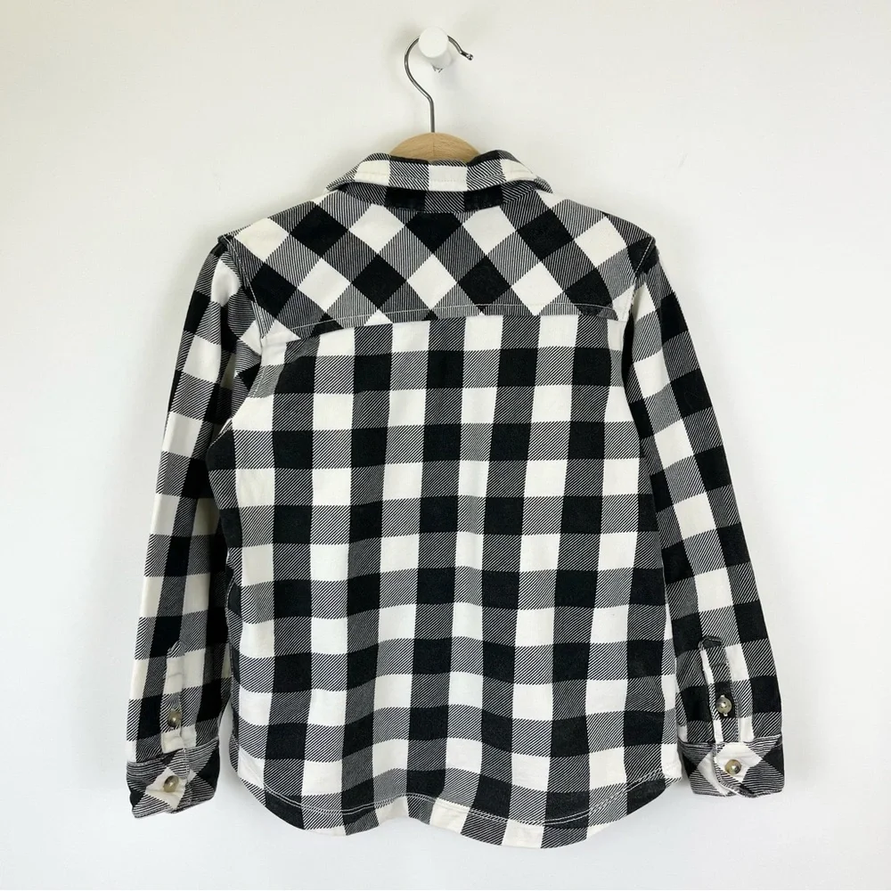Hanna Andersson Flannel Button Down Shirt 110 cm